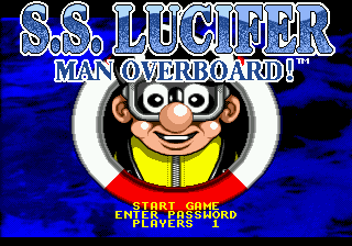 Man Overboard title screen for Sega Mega Drive